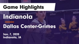 Indianola  vs Dallas Center-Grimes  Game Highlights - Jan. 7, 2020