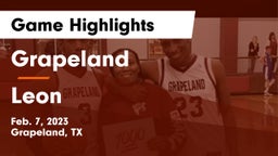 Grapeland  vs Leon  Game Highlights - Feb. 7, 2023