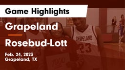Grapeland  vs Rosebud-Lott  Game Highlights - Feb. 24, 2023