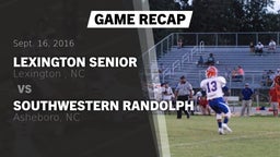 Recap: Lexington Senior  vs. Southwestern Randolph  2016
