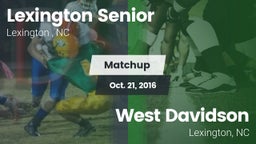 Matchup: Lexington Senior vs. West Davidson  2016