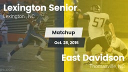 Matchup: Lexington Senior vs. East Davidson  2016