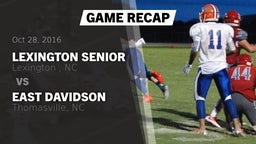Recap: Lexington Senior  vs. East Davidson  2016