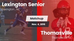 Matchup: Lexington Senior vs. Thomasville  2016