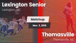 Matchup: Lexington Senior vs. Thomasville  2016