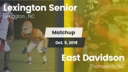 Matchup: Lexington Senior vs. East Davidson  2018