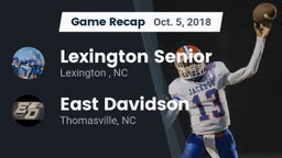 Recap: Lexington Senior  vs. East Davidson  2018
