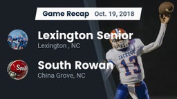 Recap: Lexington Senior  vs. South Rowan  2018