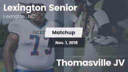 Matchup: Lexington Senior vs. Thomasville JV 2018