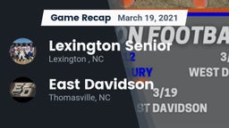 Recap: Lexington Senior  vs. East Davidson  2021