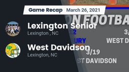 Recap: Lexington Senior  vs. West Davidson  2021