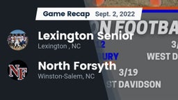 Recap: Lexington Senior  vs. North Forsyth  2022