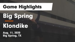 Big Spring  vs Klondike  Game Highlights - Aug. 11, 2020