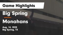 Big Spring  vs Monahans  Game Highlights - Aug. 14, 2020