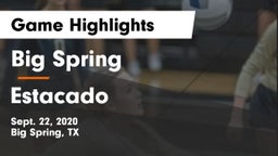 Big Spring  vs Estacado  Game Highlights - Sept. 22, 2020