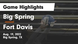 Big Spring  vs Fort Davis  Game Highlights - Aug. 19, 2022