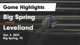 Big Spring  vs Levelland  Game Highlights - Oct. 4, 2022