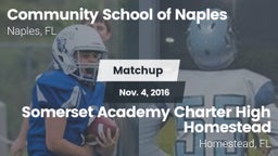 Matchup: Comm School Naples vs. Somerset Academy Charter High Homestead 2016
