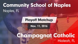 Matchup: Comm School Naples vs. Champagnat Catholic  2016