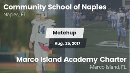 Matchup: Comm School Naples vs. Marco Island Academy Charter  2017