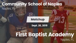 Matchup: Comm School Naples vs. First Baptist Academy  2019