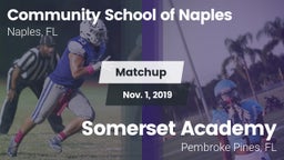 Matchup: Comm School Naples vs. Somerset Academy  2019
