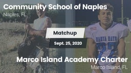 Matchup: Comm School Naples vs. Marco Island Academy Charter  2020
