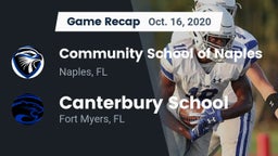 Recap: Community School of Naples vs. Canterbury School 2020