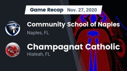 Recap: Community School of Naples vs. Champagnat Catholic  2020
