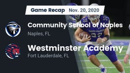 Recap: Community School of Naples vs. Westminster Academy 2020