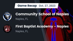 Recap: Community School of Naples vs. First Baptist Academy - Naples 2023