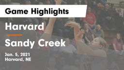 Harvard  vs Sandy Creek  Game Highlights - Jan. 5, 2021
