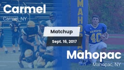 Matchup: Carmel  vs. Mahopac  2017