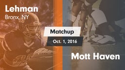 Matchup: Lehman vs. Mott Haven  2016