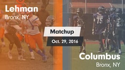 Matchup: Lehman vs. Columbus  2016