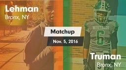 Matchup: Lehman vs. Truman  2016