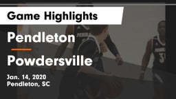 Pendleton  vs Powdersville  Game Highlights - Jan. 14, 2020