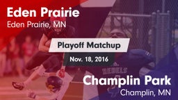 Matchup: Eden Prairie High vs. Champlin Park  2016