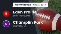 Recap: Eden Prairie  vs. Champlin Park  2017