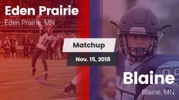 Matchup: Eden Prairie High vs. Blaine  2018