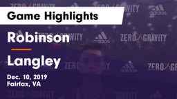 Robinson  vs Langley  Game Highlights - Dec. 10, 2019
