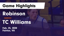 Robinson  vs TC Williams Game Highlights - Feb. 25, 2020