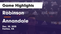 Robinson  vs Annandale  Game Highlights - Dec. 30, 2020