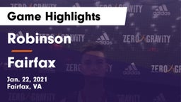 Robinson  vs Fairfax  Game Highlights - Jan. 22, 2021