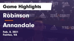 Robinson  vs Annandale  Game Highlights - Feb. 8, 2021