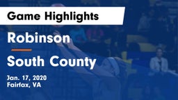 Robinson  vs South County  Game Highlights - Jan. 17, 2020