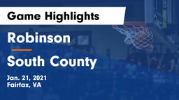 Robinson  vs South County  Game Highlights - Jan. 21, 2021