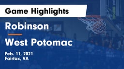 Robinson  vs West Potomac  Game Highlights - Feb. 11, 2021