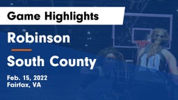 Robinson  vs South County  Game Highlights - Feb. 15, 2022