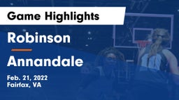 Robinson  vs Annandale  Game Highlights - Feb. 21, 2022